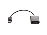 HP - DisplayPort-adapter - enkel länk - DisplayPort (hane) till DVI-D (hona) - 19 cm - sprintlåsning FH973AA
