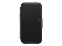 OtterBox - Vikbart fodral för mobiltelefon - med MagSafe - konstläder - skuggsvart - för Apple iPhone 13, 13 Pro 77-86906