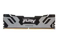Kingston FURY Renegade - DDR5 - moduuli - 24 Gt: 1 x 24 Gt - DIMM 288 nastaa - 7200 MHz / PC5-57600 - CL38 - 1.1 V - puskuroimaton - on-die ECC - hopea, musta KF572C38RS-24