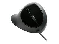 Kensington Pro Fit Ergo - Mus - ergonomisk - 5 knappar - kabelansluten - USB - svart - detaljhandel K75403EU