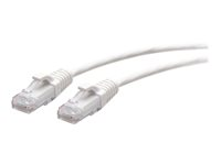 C2G 5ft (1.5m) Cat6a Snagless Unshielded (UTP) Slim Ethernet Network Patch Cable - White - Kytkentäkaapeli - RJ-45 (uros) to RJ-45 (uros) - 1.5 m - 4.8 mm - UTP - CAT 6a - valettu, piikitön - valkoinen C2G30183