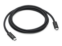 Apple Thunderbolt 4 Pro - Thunderbolt-kabel - USB-C (hane) till USB-C (hane) - USB 3.2 / USB4 / Thunderbolt 3 / Thunderbolt 4 / DisplayPort - 1.8 m - aktiv, stöd för kedjekoppling - svart MW5J3ZM/A