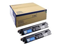 Brother TN900C - 2-pack - cyan - original - tonerkassett - för Brother HL-L9300CDWTT, MFC-L9550CDWT TN900CTWIN