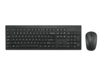 Kensington KM150 EQ - Sats med tangentbord och mus - full size - trådlös - 2.4 GHz - QWERTY - hela norden - FSC-kartong K75562PN