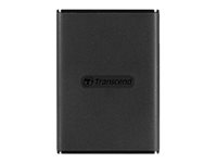 Transcend ESD270C - SSD - 1 Tt - ulkoinen (kannettava) - USB 3.1 Gen 2 - AES 256 bittiä - musta TS1TESD270C