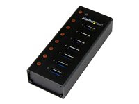 StarTech.com USB 3.0-hubb med 7 portar ? skrivbords- eller väggmonterbart metallkabinett - Hubb - 7 x SuperSpeed USB 3.0 - skrivbordsmodell, väggmonterbar - för P/N: BNDTBUSB3142, PEXUS313AC2V, PEXUSB311A1E, PEXUSB312A2, PEXUSB314A2V, PEXUSB314A2V2 ST7300U3M