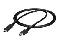 StarTech 1m / 3.3ft USB-C to Mini DisplayPort Cable - 4K 60Hz - Black - USB 3.1 Type C to mDP Adapter (CDP2MDPMM1MB) - Adapterkabel - USB-C (hane) till Mini DisplayPort (hane) - USB 3.1 / Thunderbolt 3 / DisplayPort 1.2 - 1 m - 4K60Hz (3840 x 2160) stöd - svart CDP2MDPMM1MB