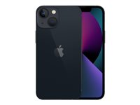 Apple iPhone 13 mini - 5G smartphone - dual-SIM / Internminne 256 GB - OLED display - 5.4" - 2340 x 1080 pixlar - 2 bakre kameror 12 MP, 12 MP - front camera 12 MP - midnatt MLK53QN/A