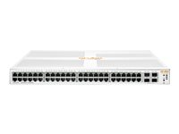 HPE Aruba Instant On 1930 48G 4SFP/SFP+ Switch - Kytkin - L2+ - Hallinnoitu - 48 x 10/100/1000 + 4 x 1 Gigabit / 10 Gigabit SFP+ - telineeseen asennettava JL685A#ABB