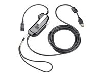 HP Poly SHS 2626-12 - PTT-headsetadapter (push-to-talk) - USB, säker röst, mono, serialiserad, valbar - TAA-kompatibel - för Poly SHS 2626-12 8K7M9AA