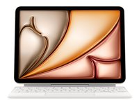 Apple Magic Keyboard - Tangentbord och foliefodral - med pekdyna - Apple Smart connector - QWERTY - dansk - vit - för 10.9-inch iPad Air (4:e generation, 5:e generation); 11-inch iPad Air (M2, M3, M4) MDFV4DK/A