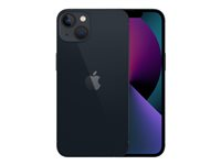 Apple iPhone 13 - 5G smartphone - dual-SIM / Internminne 256 GB - OLED display - 6.1" - 2532 x 1170 pixlar - 2 bakre kameror 12 MP, 12 MP - front camera 12 MP - midnatt MLQ63QN/A