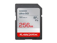 SanDisk Ultra GO - Flash-minneskort - 256 GB - Video Class V10 / UHS-I U1 - SDXC UHS-I SDSDUGN-256G-GN6IN