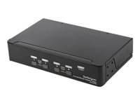 Startech 4-ports DisplayPort KVM-switch med 4K 60 Hz upplösning - Omkopplare för tangentbord/video/mus/ljud - 4 x KVM/ljud - 1 lokal användare - skrivbordsmodell - Växelström 100 - 240 V SV431DPUA2