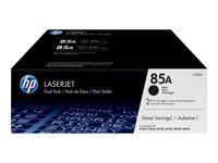 HP 85A - 2-pack - svart - original - LaserJet - tonerkassett (CE285AD) CE285AD
