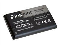 Insmat - Akku - Li-Ion - 850 mAh malleihin Nokia 32XX, 5140, 5200, 53XX, 5500, 60XX, 61XX, 7260, 7360, N80, N90 106-9328