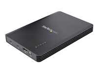 StarTech.com 4 Bay Thunderbolt 3 NVMe Enclosure, For M.2 NVMe Solid State Drives, 1x DisplayPort Video & 2x TB3 Downstream Ports, Up to 40Gbps, 72W Power Supply - 4 Bay M.2 SSD External Hard Drive Enclosure (M2E4BTB3) - Förvaringslåda - M.2 - M.2 NVMe Card / PCIe (NVMe) - Thunderbolt 3 - svart M2E4BTB3