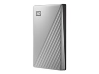 WD My Passport Ultra WDBC3C0020BSL - Hårddisk - krypterat - 2 TB - extern (portabel) - USB 3.0 (USB-C kontakt) - 256 bitars AES - silver WDBC3C0020BSL-WESN