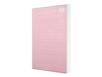 Seagate One Touch HDD STKB2000405 - Hårddisk - 2 TB - extern (portabel) - USB 3.2 Gen 1 - guldrosa - med 2 års Seagate Rescue Data Recovery STKB2000405