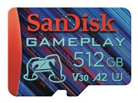 SanDisk GamePlay - Flash-muistikortti - 512 Gt - A2 / Video Class V30 / UHS-I U3 - microSDXC UHS-I SDSQXAV-512G-GN6XN