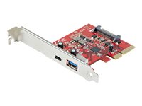 Startech 2 portar 10 Gbit/s USB-A &amp; USB-C PCIe-kort - USB 3.1 Gen 2 PCI Express Type C/A-kortadapter för värdkontroller - USB 3.2 Gen 2x1 PCIe Expansion-tilläggskort - Windows, macOS, Linux - USB-adapter - PCIe 3.0 x4 - USB-C 3.1 x 1 + USB 3.1 Gen 2 x 1 - för P/N: S251BMU313, S251BPU313, S252BU313R PEXUSB311AC3