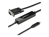 StarTech 3ft (1m) USB C to VGA Cable, 1920x1200/1080p USB Type C to VGA Video Active Adapter Cable, Thunderbolt 3 Compatible, Laptop to VGA Monitor/Projector, DP Alt Mode HBR2 Cable - 1m USB-C Video Cable (CDP2VGAMM1MB) - Extern videoadapter - USB-C - VGA - för P/N: TB4CDOCK CDP2VGAMM1MB