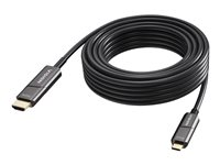VISION - Adapterkabel - USB-C hane till HDMI hane - 15 m - fiberoptisk - svart - 4K60Hz (3840 x 2160) stöd, aktiv TC 15MUSBCHDMI+/BL