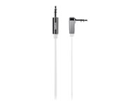 Belkin MIXIT Aux Cable - Ljudkabel - mini-phone stereo 3.5 mm hane till mini-phone stereo 3.5 mm hane - 91 cm - vit - platt, 90° anslutning AV10128CW03-WHT