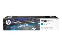 HP 981X - 116 ml - Tuottoisa - sinivihreä - alkuperäinen - PageWide - mustepatruuna malleihin PageWide Enterprise Color MFP 586; PageWide Managed Color E55650 L0R09A