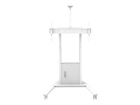 Multibrackets M Motorized Floorstand - Teline - moottorikäyttöinen malleihin LCD-TV - valkoinen -näytön koko: 42"-100" - lattialla seisova - sekä kaappi ja kamerahylly 7350073736782