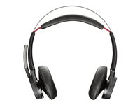 Poly Voyager Focus UC B825 - Micro-casque - sur-oreille - Bluetooth - sans fil, filaire - Suppresseur de bruit actif - noir - Certifié pour Skype for Business, Certifié pour Microsoft Teams 7F0J1AA