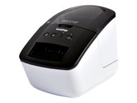 Brother QL-700 - Etikettskrivare - direkt termisk - Rulle (6,2 cm) - 300 dpi - upp till 150 mm/sek - USB - kniv QL700ZW1
