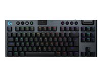 Logitech G G915 X - Tangentbord - LIGHTSPEED - TKL - bakgrundsbelyst - trådlös - Bluetooth 5.0, 2.4 GHz, USB - QWERTY - nordiskt (danska/finska/norska/svenska) - tangentbrytare: GL Linear - svart 920-012746