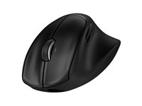 HP 725M - Mus - ergonomisk - 21° semi-vertikal lutning - högerhänt - 7 knappar - trådlös - Bluetooth, 2.4 GHz - trådlös USB-mottagare - svart BH0Z5AA#ABB