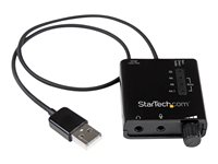 StarTech USB Sound Card w/ SPDIF Digital Audio & Stereo Mic - External Sound Card for Laptop or PC - SPDIF Output (ICUSBAUDIO2D) - Ljudkort - 24-bitars - 96 kHz - stereo - USB 2.0 - för P/N: MU15MMS, MU6MMS ICUSBAUDIO2D