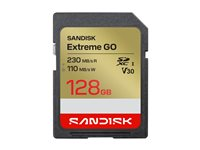 SanDisk Extreme Go - Flash-minneskort - 128 GB - Video Class V30 / UHS-I U3 - SDXC UHS-I SDSDXGN-128G-GNCIN