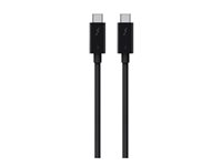 Belkin Thunderbolt 3 - Thunderbolt-kaapeli - 24 pin USB-C (uros) to 24 pin USB-C (uros) - USB 3.1 Gen 2 / Thunderbolt 3 / DisplayPort 1.2 - 80 cm - musta malleihin P/N: F4U109tt F2CD084BT0.8MBK