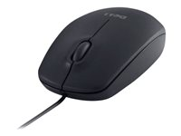 Dell - Mus - höger- och vänsterhänta - optisk - 3 knappar - kabelansluten - USB - mattsvart 570-11147