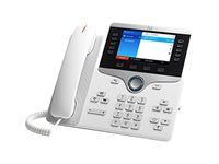 Cisco IP Phone 8851 - VoIP-telefon - SIP, RTCP, RTP, SRTP, SDP - 5 rader - vit - återanvänd CP-8851-W-K9-RF