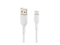 Belkin BoostCharge - USB-kabel - USB-C (hane) till USB (hane) - 15 cm - vit CAB002BT0MWH