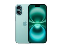 Apple iPhone 16 - 5G smartphone - dual-SIM / Internminne 128 GB - OLED display - 6.1" - 2556 x 1179 pixlar - 2 bakre kameror 48 MP, 12 MP - front camera 12 MP - blågrön MYED3QN/A