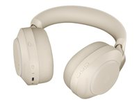 Jabra Evolve2 85 UC Stereo - Headset - fullstorlek - Bluetooth - trådlös - aktiv brusradering - 3,5 mm kontakt - ljudisolerande - beige 28599-989-898