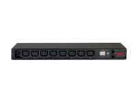 APC Metered Rack PDU AP7821B - Kraftdistributionsenhet (kan monteras i rack) - AC 100-240 V - Ethernet 10/100 - ingång: IEC 60320 C20 - utgångskontakter: 8 (power IEC 60320 C13) - 1U - 2.4 m sladd - för P/N: AR4017A, SRT5KRMXLT-A, SRT6KRMXLT-A, SRT8KRMXLT-A, SRTL2K2RM1UWC, SRTL2K2RM1UWNC AP7821B