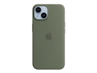 Apple - Skydd för mobiltelefon - MagSafe-kompatibilitet - silikon - oliv - för iPhone 14 MQU83ZM/A