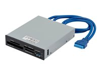 Startech Intern USB 3.0 multikortläsare med stöd för UHS-II - Kortläsare - 3,5 tum (CF I, CF II, MS, MS PRO, MMC, SD, MS Duo, MS PRO Duo, miniSD, microSD, SDHC, MS Micro, microSDHC, SDXC, MS XC, MS PRO-HG) - USB 3.0 35FCREADBU3