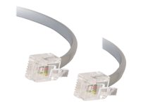 C2G RJ11 6P4C Straight Modular Cable - Puhelinkaapeli - RJ-11 (uros) to RJ-11 (uros) - 5 m - harmaa 83866