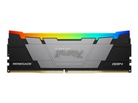 Kingston FURY Renegade RGB - DDR4 - moduuli - 16 Gt - DIMM 288 nastaa - 3600 MHz / PC4-28800 - CL16 - 1.35 V - puskuroimaton - non-ECC - musta KF436C16RB12A/16