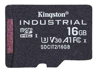 Kingston Industrial - Flash-muistikortti - 16 Gt - A1 / Video Class V30 / UHS-I U3 / Class10 - microSDHC UHS-I SDCIT2/16GBSP
