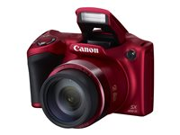 Canon PowerShot SX400 IS - Digitalkamera - kompakt - 16.0 MP - 720 p - 30x optisk zoom - röd 9769B002