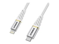 OtterBox Premium - Lightning-kabel - Lightning hane till USB-C hane - 2 m - molnhimmelfärgad vit 78-52652